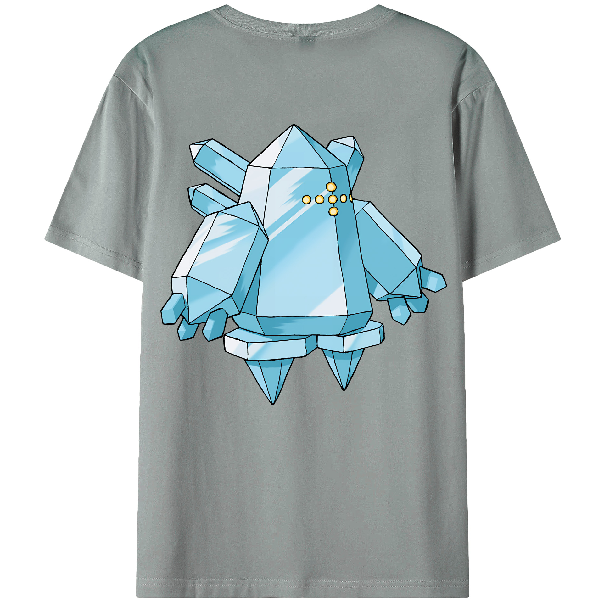 （画像用） ポケットモンスター Pokémon 綿100％ メンズ半袖Tシャツ（バックプリント） 通気性